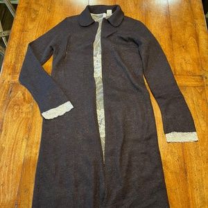Dark Brown Sweater Coat - Moth Anthropologie